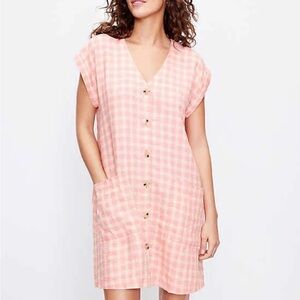 LOFT Lou & Grey 100% linen shirt dress- XL